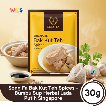 Song Fa Bak Kut Teh Spices 30g - Bumbu Sup Herbal Lada Putih Singapore