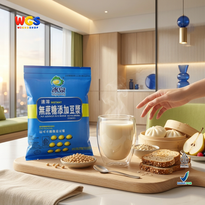 Soyspring No Added Sucrose Soya Drink 200g 8 Sachet - Minuman Kedelai Instan Halal Bubuk Kedelai Seduh