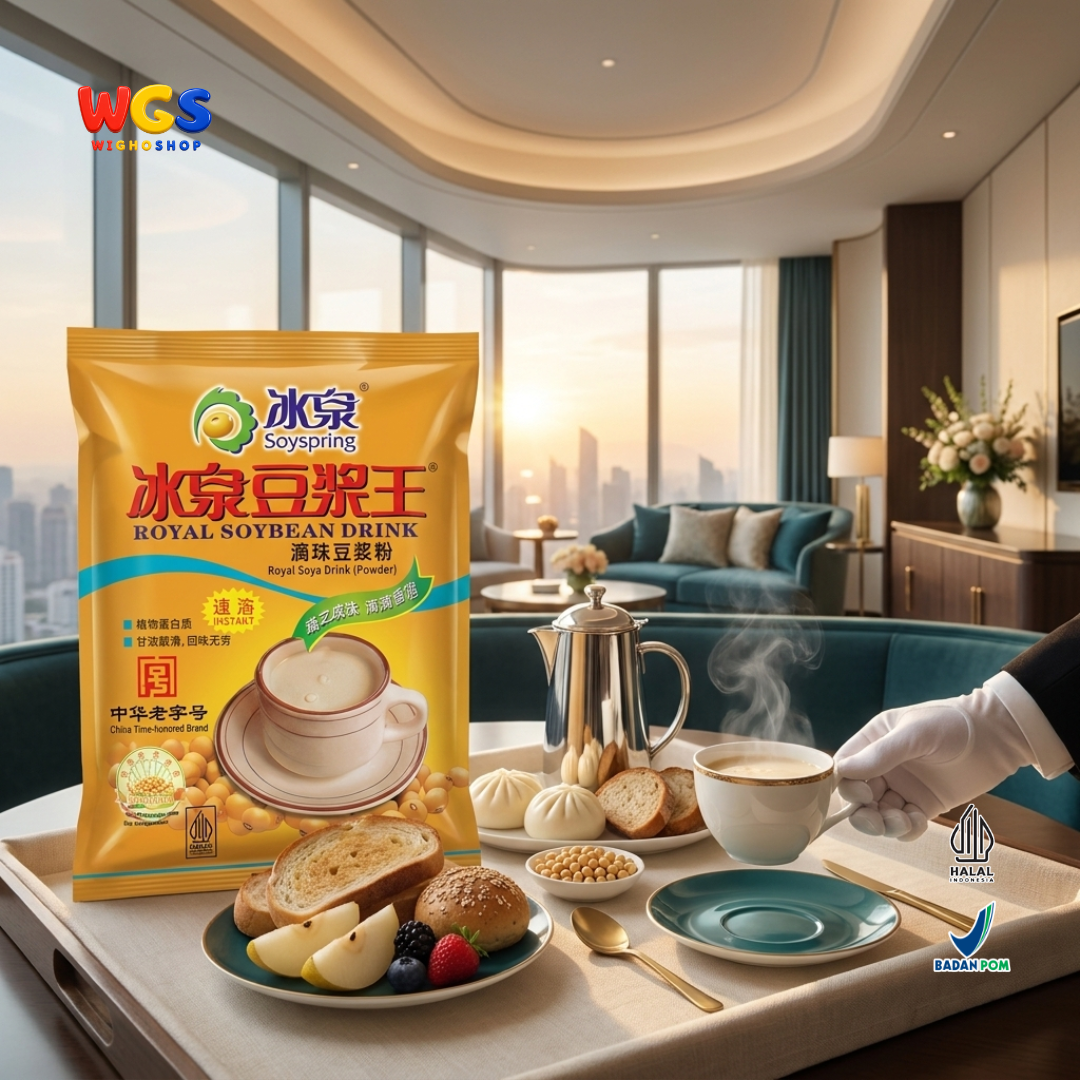 Soyspring Royal Soybean Drink 360g 12 Sachet - Minuman Kedelai Instan Susu Kedelai Bubuk Halal Seduh Praktis