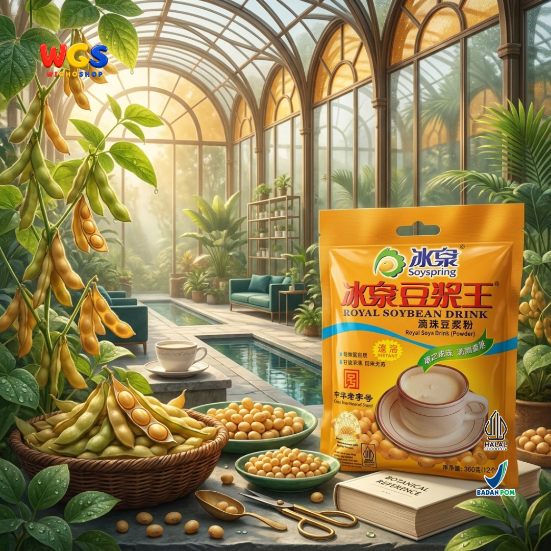 Soyspring Royal Soybean Drink 360g 12 Sachet - Minuman Kedelai Instan Susu Kedelai Bubuk Halal Seduh Praktis