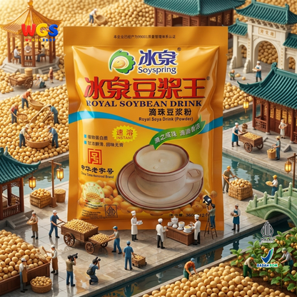 Soyspring Royal Soybean Drink 360g 12 Sachet - Minuman Kedelai Instan Susu Kedelai Bubuk Halal Seduh Praktis