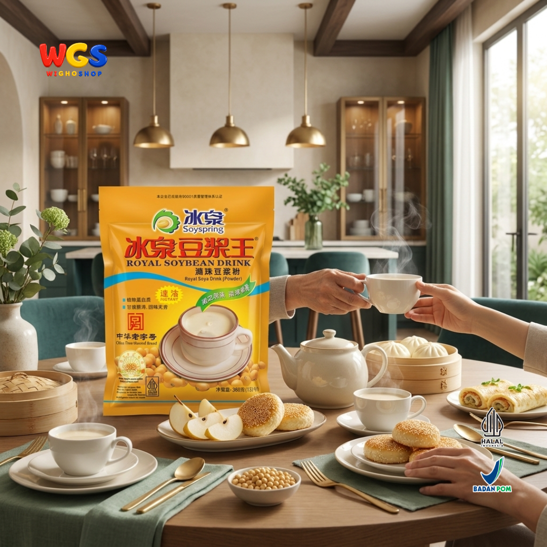 Soyspring Royal Soybean Drink 360g 12 Sachet - Minuman Kedelai Instan Susu Kedelai Bubuk Halal Seduh Praktis