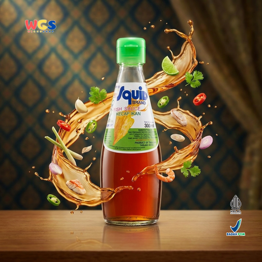 Squid Brand Fish Sauce 300ml - Kecap Ikan Thailand Nam Pla Bumbu Seafood Tumis Marinasi Masakan Asia