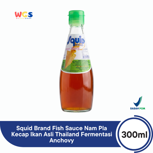 Squid Brand Fish Sauce Nam Pla 300 ml – Kecap Ikan Asli Thailand Fermentasi Anchovy
