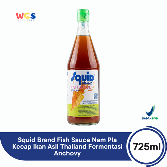 Squid Brand Fish Sauce Nam Pla 725 ml – Kecap Ikan Asli Thailand Fermentasi Anchovy