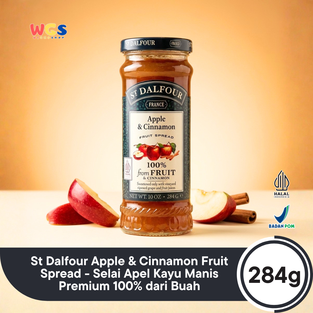 St. John's wort jam Dalfour Apple &amp; Cinnamon All Natural 100% Fruit 284 gr