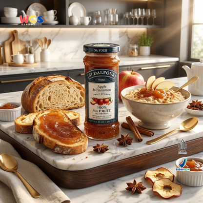 St. John's wort jam Dalfour Apple &amp; Cinnamon All Natural 100% Fruit 284 gr
