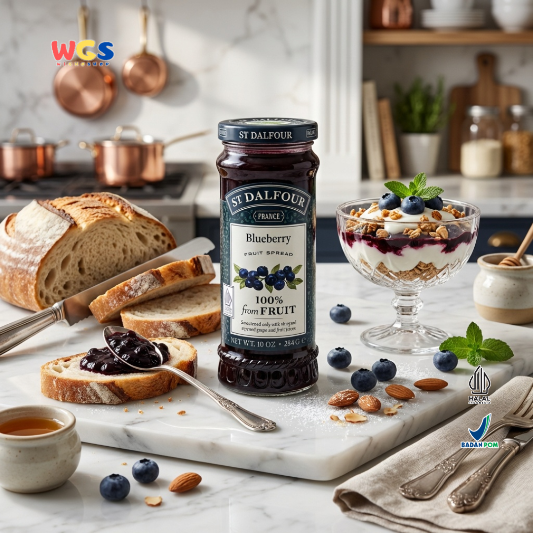 St. John's wort jam Dalfour Wild Blueberry Fruit Spread 284 gr