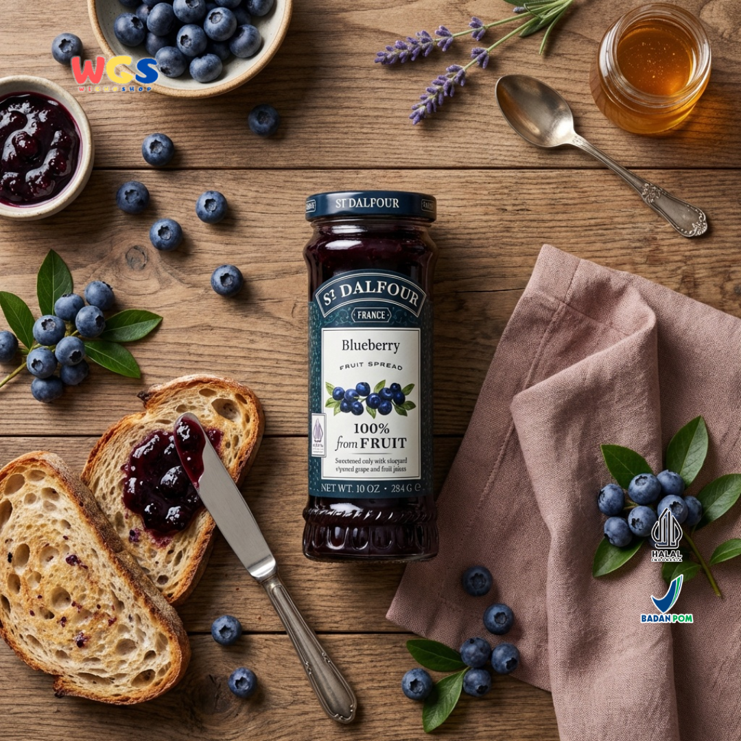 St. John's wort jam Dalfour Wild Blueberry Fruit Spread 284 gr