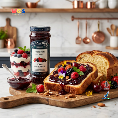 St Dalfour Four Fruits Fruit Spread 284g - Selai Aneka Buah Beri Premium 100% dari Buah