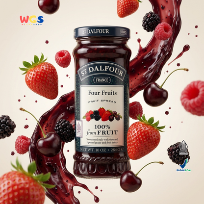 St Dalfour Four Fruits Fruit Spread 284g - Selai Aneka Buah Beri Premium 100% dari Buah