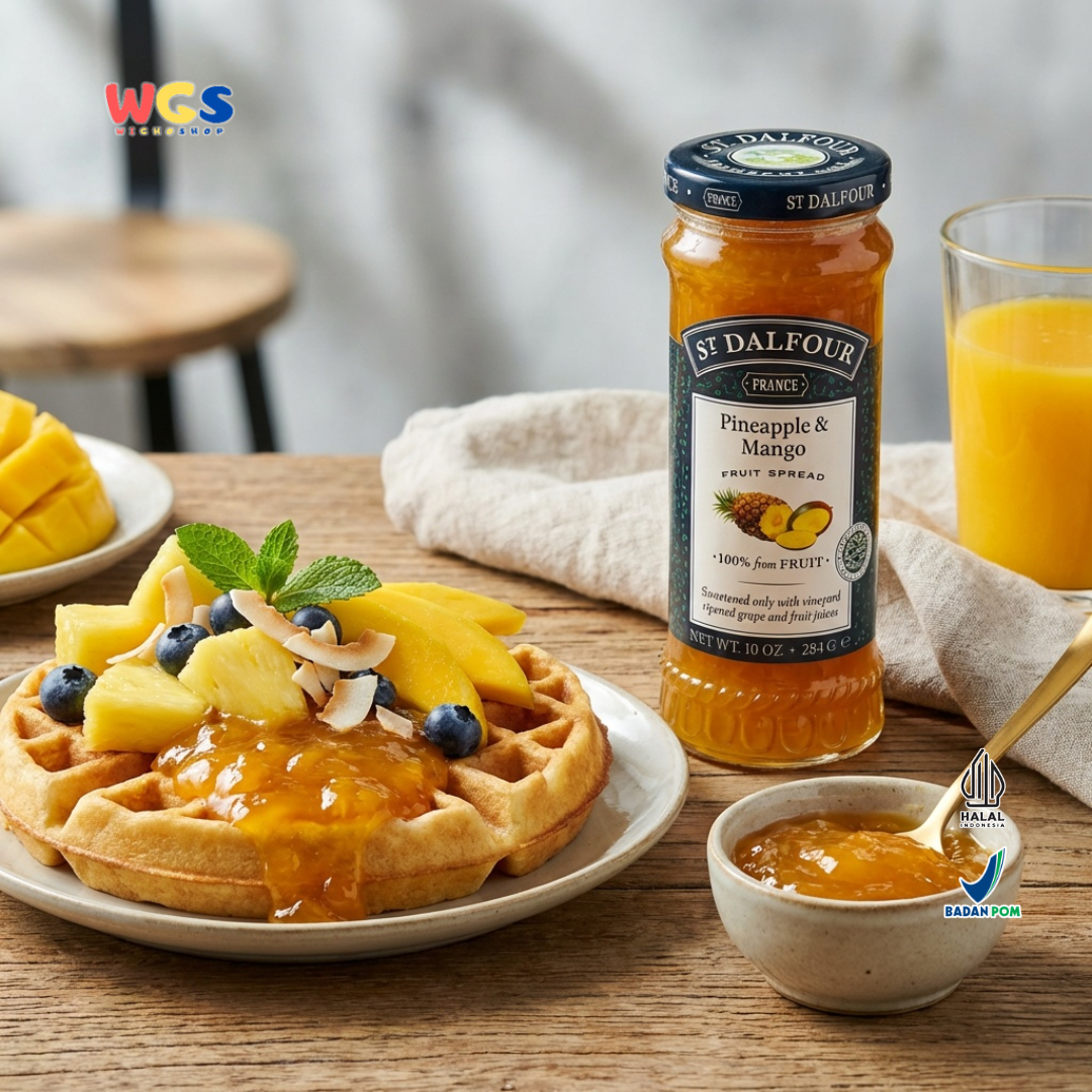 St Dalfour Pineapple & Mango Fruit Spread 284g - Selai Nanas Mangga Premium 100% dari Buah