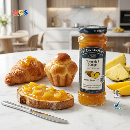 St Dalfour Pineapple & Mango Fruit Spread 284g - Selai Nanas Mangga Premium 100% dari Buah