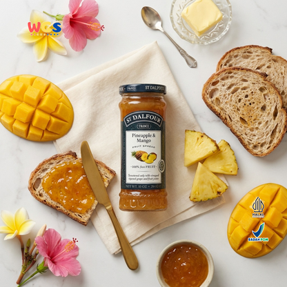 St Dalfour Pineapple & Mango Fruit Spread 284g - Selai Nanas Mangga Premium 100% dari Buah