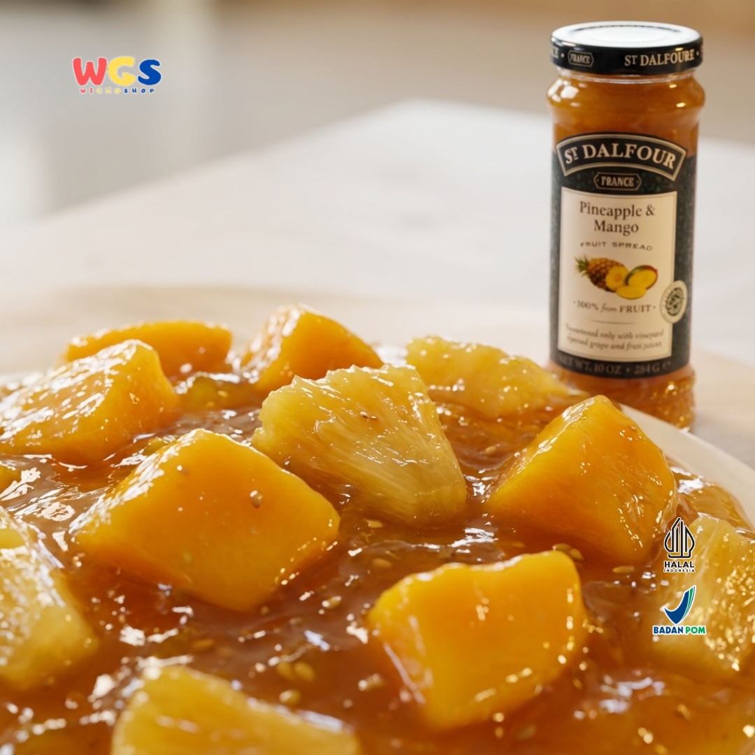 St Dalfour Pineapple & Mango Fruit Spread 284g - Selai Nanas Mangga Premium 100% dari Buah