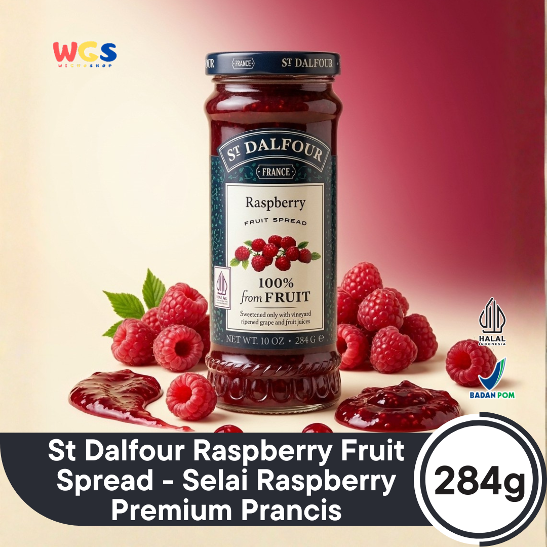 St Dalfour Raspberry Fruit Spread 284g - Selai Raspberry Premium Prancis