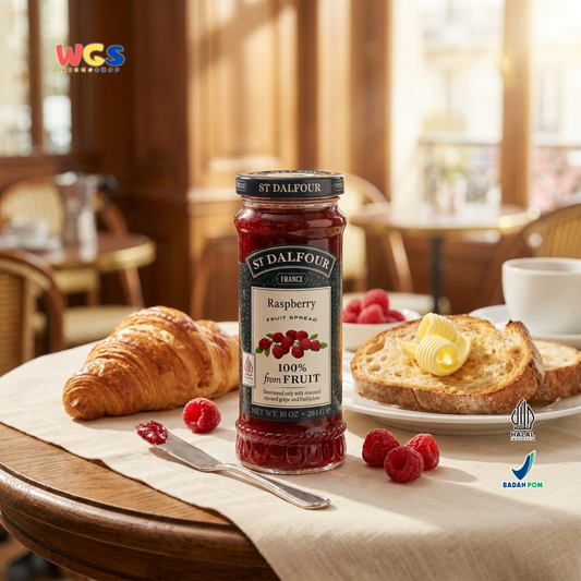 St Dalfour Raspberry Fruit Spread 284g - Selai Raspberry Premium Prancis