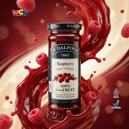 St Dalfour Raspberry Fruit Spread 284g - Selai Raspberry Premium Prancis