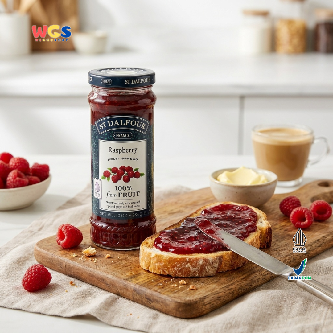 St Dalfour Raspberry Fruit Spread 284g - Selai Raspberry Premium Prancis