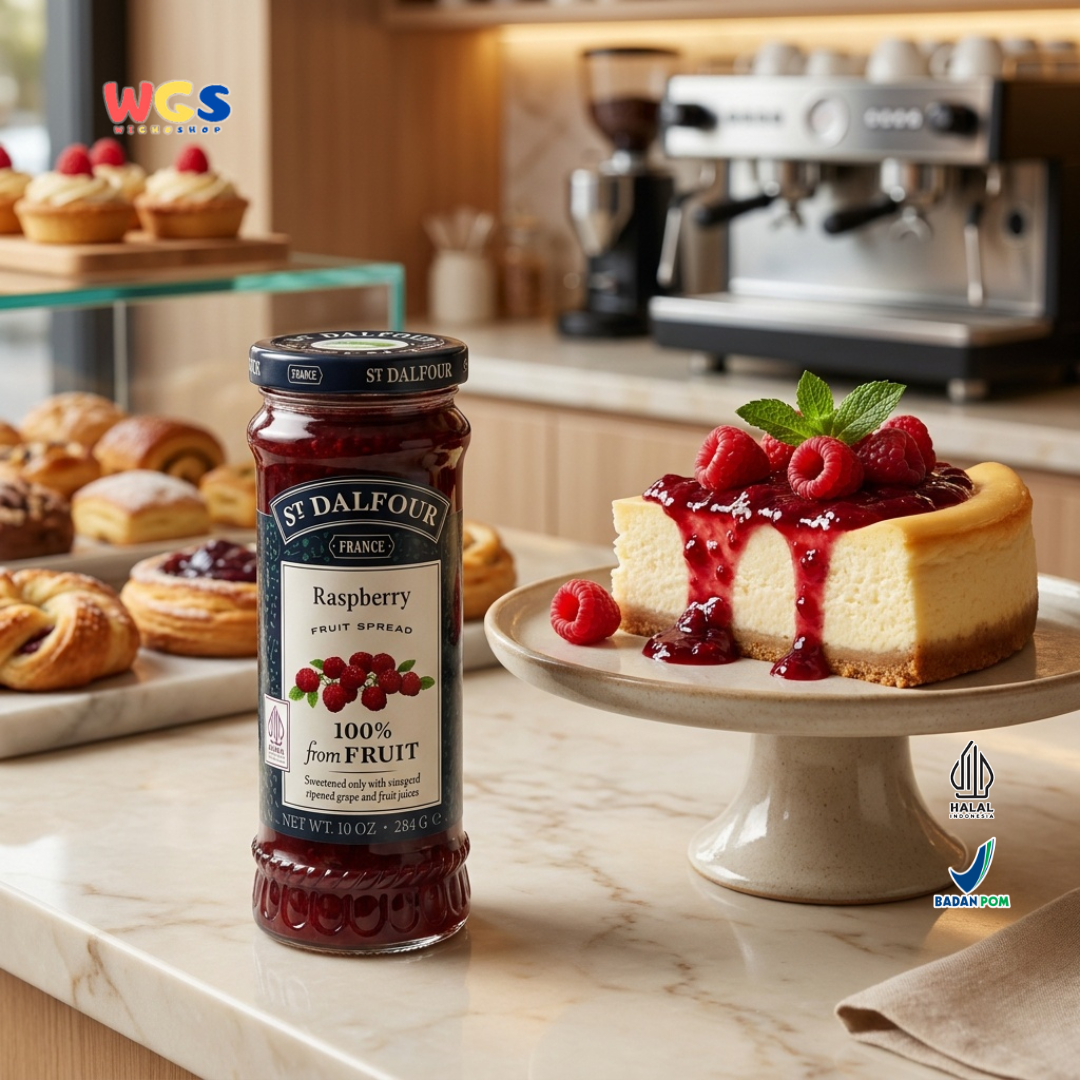 St Dalfour Raspberry Fruit Spread 284g - Selai Raspberry Premium Prancis