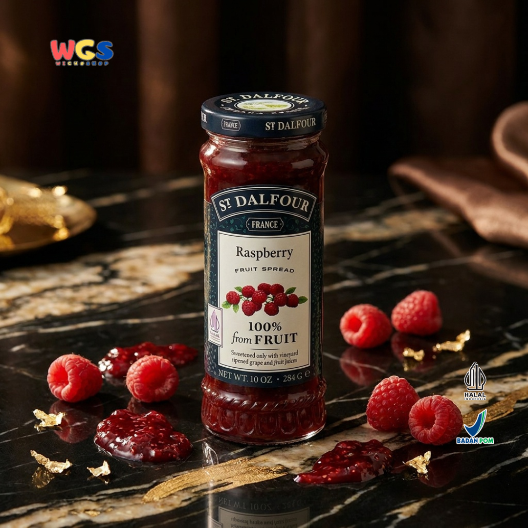 St Dalfour Raspberry Fruit Spread 284g - Selai Raspberry Premium Prancis