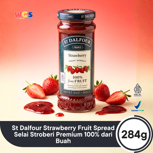 St Dalfour Strawberry Fruit Spread 284g - Selai Stroberi Premium 100% dari Buah