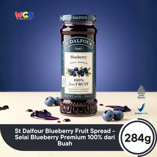 St Dalfour Blueberry Fruit Spread 284g - Selai Blueberry Premium 100% dari Buah