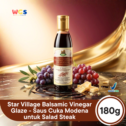 Star Village Balsamic Vinegar Glaze 180g - Saus Cuka Modena untuk Salad Steak