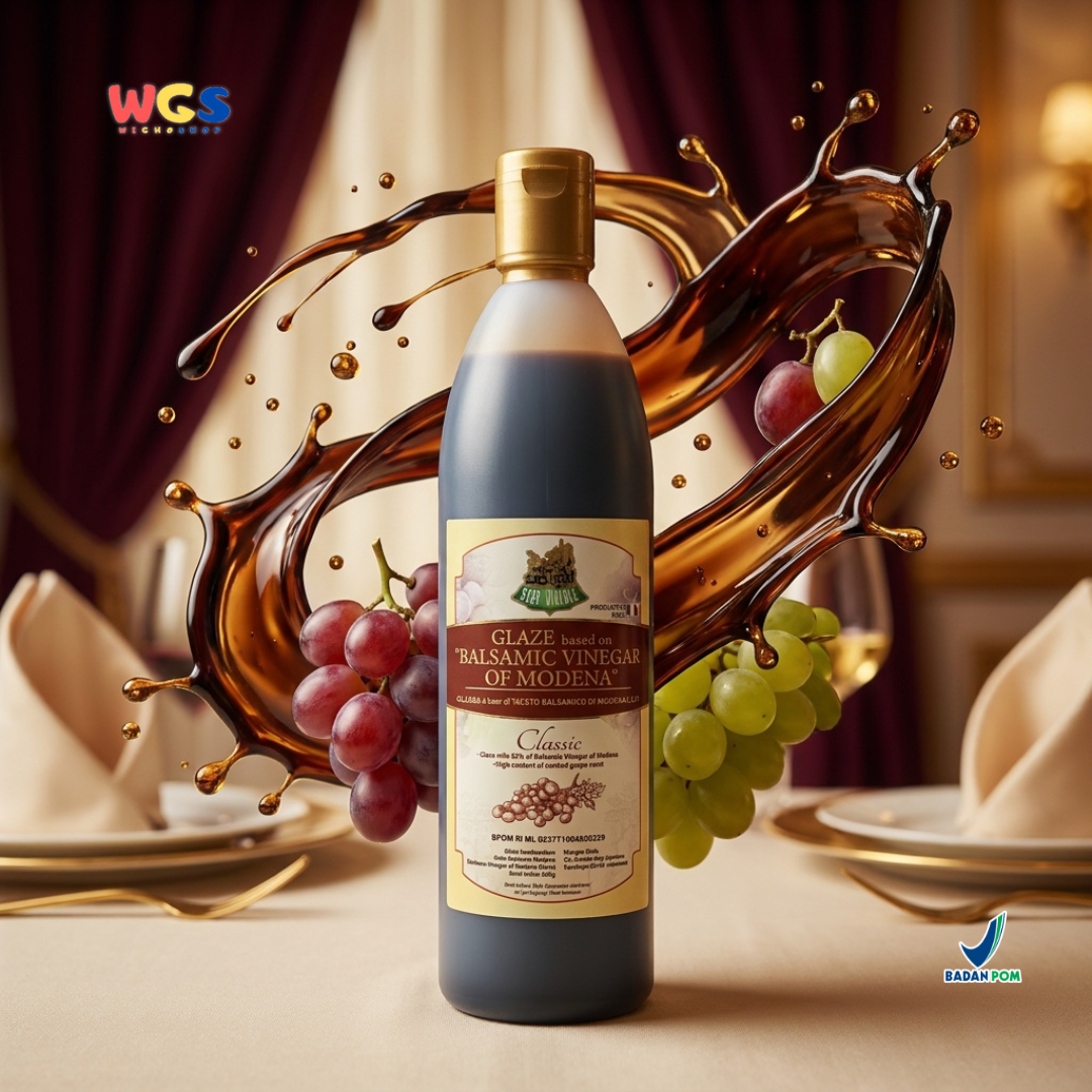 Star Village Balsamic Vinegar Glaze 500g - Saus Cuka Modena untuk Salad Steak