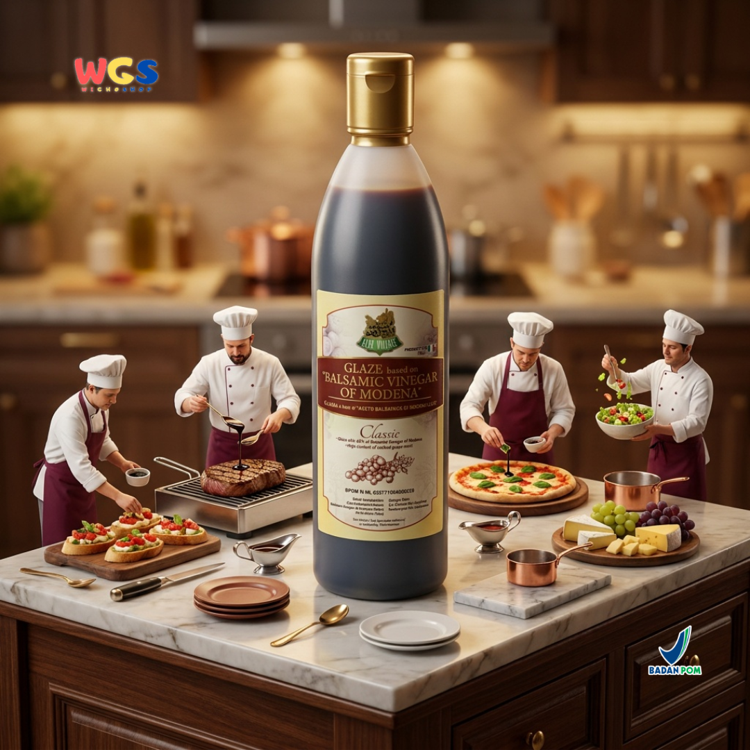 Star Village Balsamic Vinegar Glaze 500g - Saus Cuka Modena untuk Salad Steak