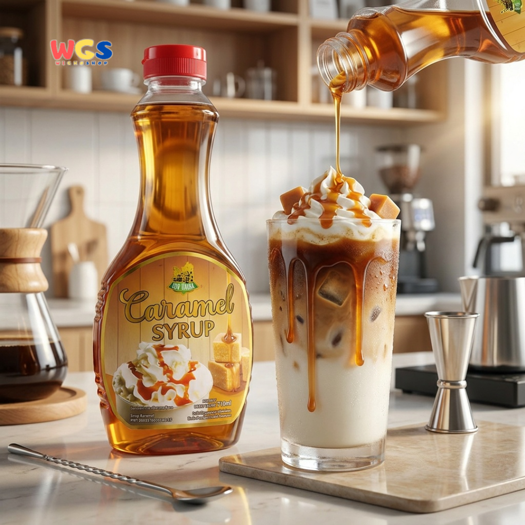Star Village Caramel Syrup 710ml - Sirup Karamel Coffee Latte Dessert Pancake Waffle Ice Cream Topping