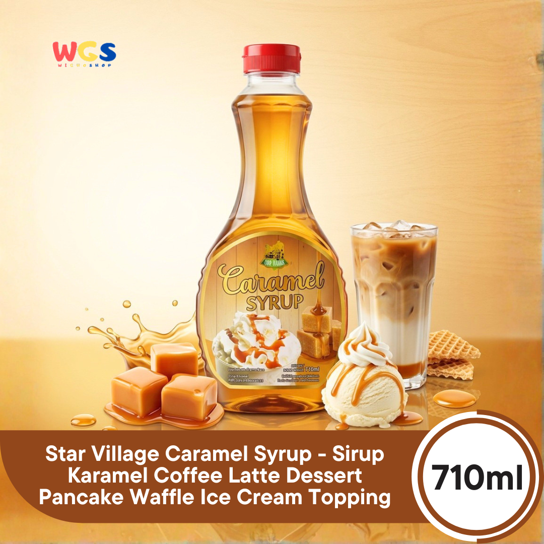 Star Village Caramel Syrup 710ml - Sirup Karamel Coffee Latte Dessert Pancake Waffle Ice Cream Topping