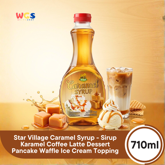 Star Village Caramel Syrup 710ml - Sirup Karamel Coffee Latte Dessert Pancake Waffle Ice Cream Topping