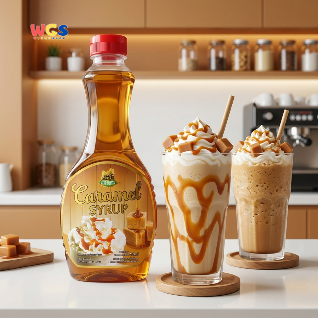 Star Village Caramel Syrup 710ml - Sirup Karamel Coffee Latte Dessert Pancake Waffle Ice Cream Topping