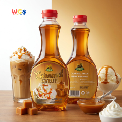 Star Village Caramel Syrup 710ml - Sirup Karamel Coffee Latte Dessert Pancake Waffle Ice Cream Topping