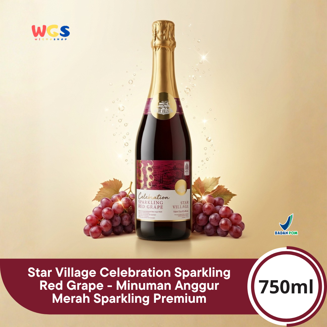 Star Village Celebration Sparkling Red Grape 750ml - Minuman Sparkling Anggur Merah