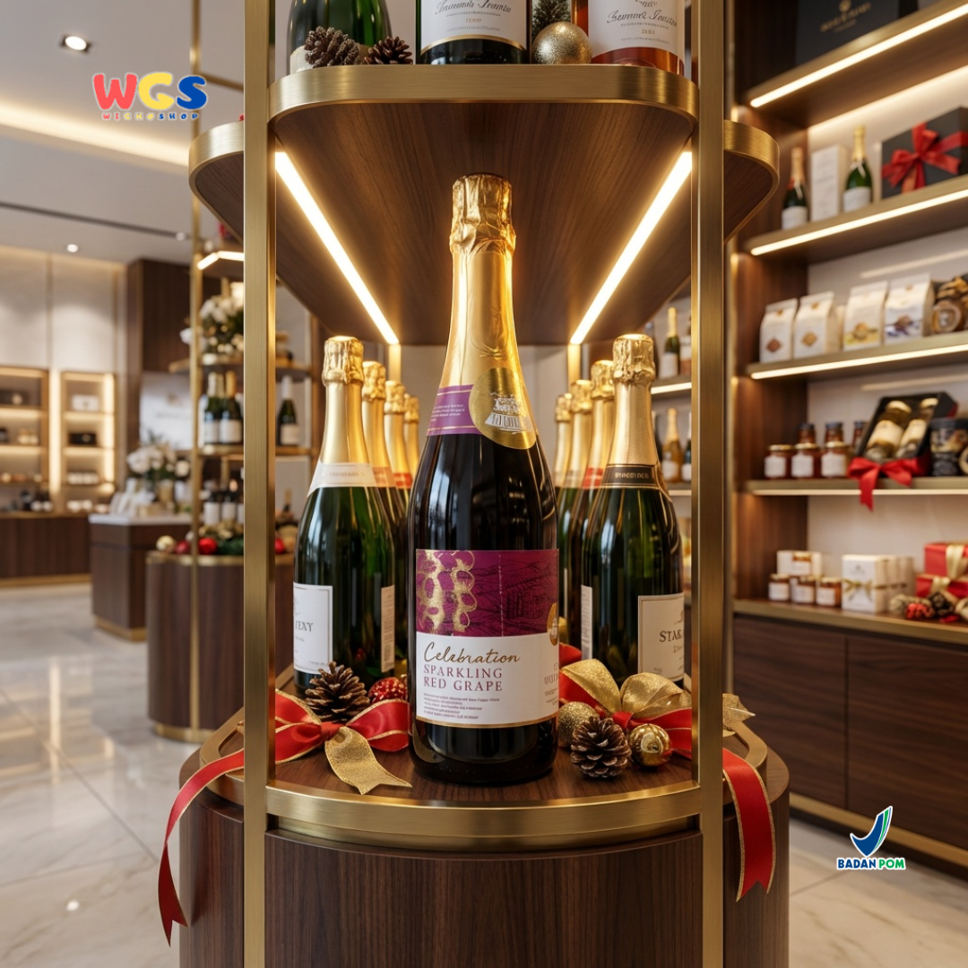 Star Village Celebration Sparkling Red Grape 750ml - Minuman Sparkling Anggur Merah