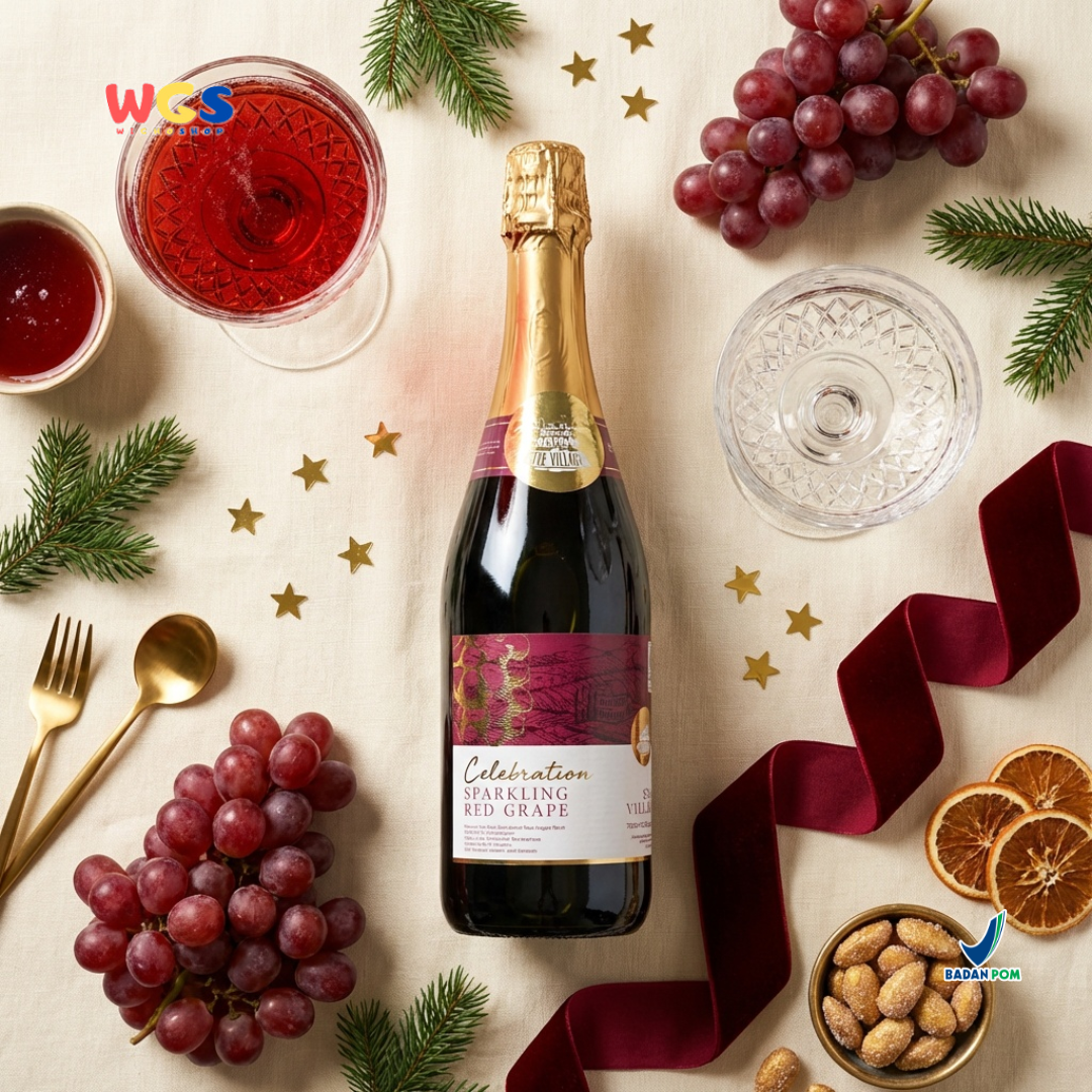 Star Village Celebration Sparkling Red Grape 750ml - Minuman Sparkling Anggur Merah