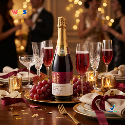 Star Village Celebration Sparkling Red Grape 750ml - Minuman Sparkling Anggur Merah