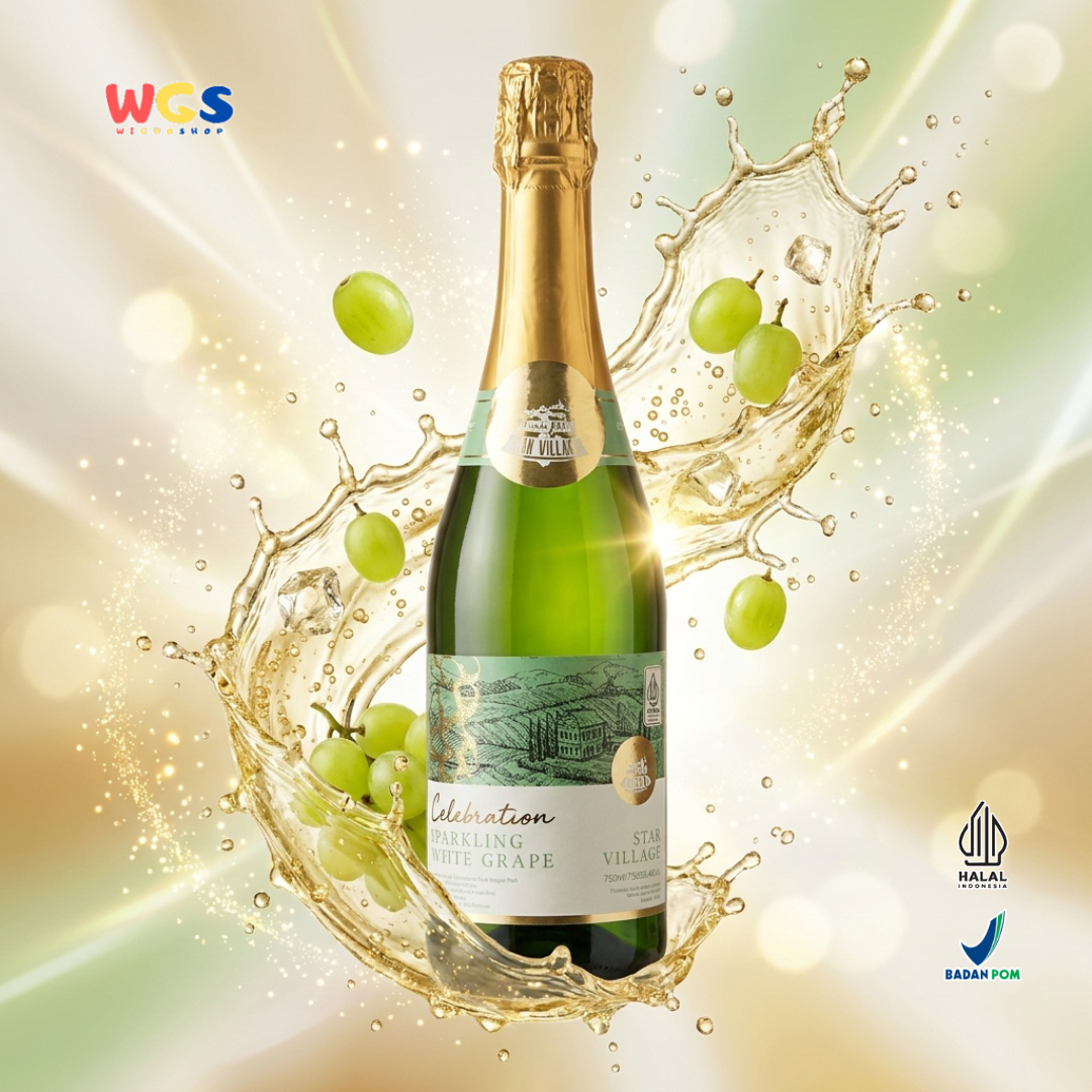 Star Village Celebration Sparkling White Grape 750ml - Jus Anggur Putih Soda Premium untuk Pesta