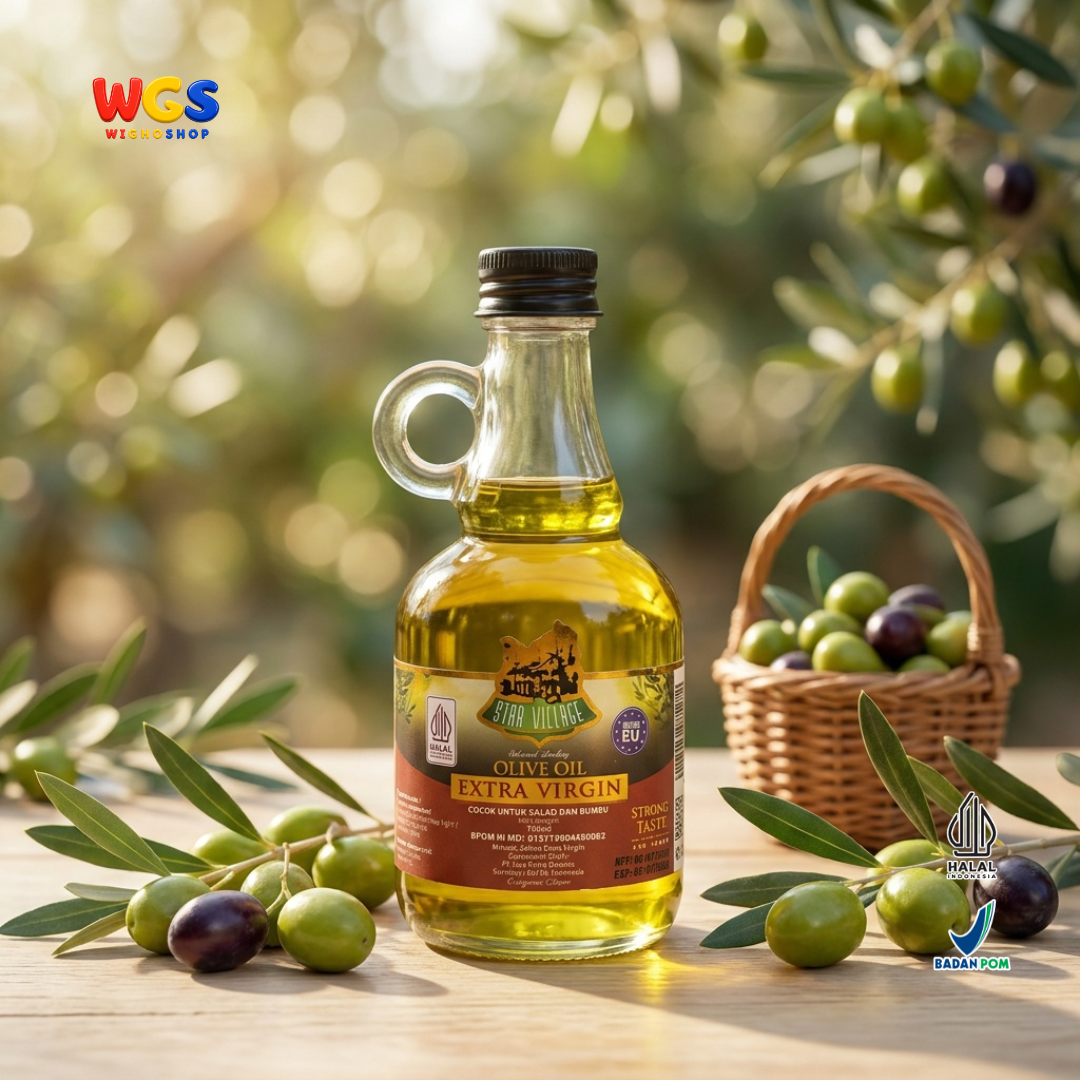 Star Village Extra Virgin Olive Oil 100ml - Minyak Zaitun EVOO Salad Dressing Marinasi Pasta Roti Bumbu
