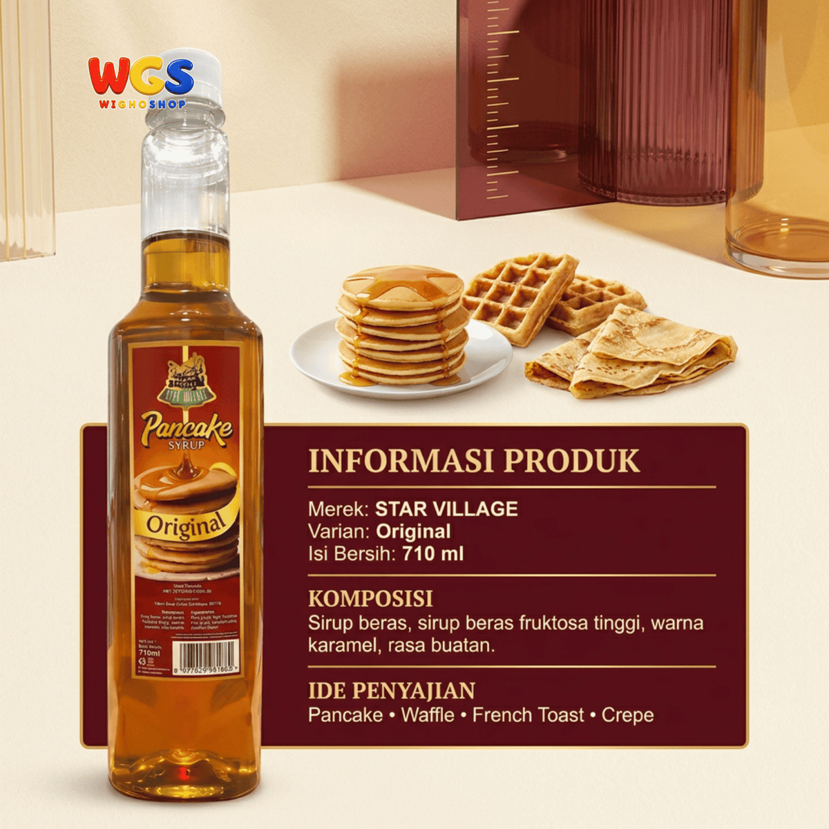 Star Village Pancake Syrup Original 710ml - Sirup Pancake Topping Waffle Dessert