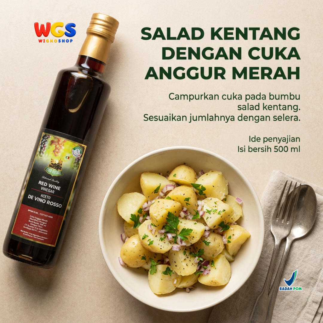 Star Village Red Wine Vinegar 500ml - Cuka Anggur Merah Italia untuk Salad Dressing & Marinasi