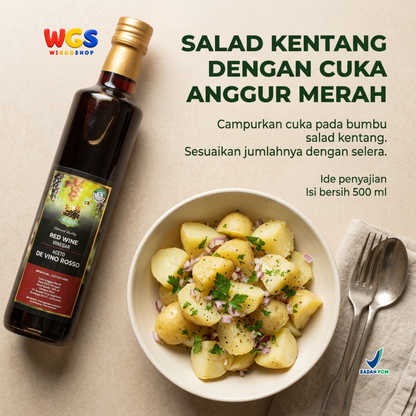 Star Village Red Wine Vinegar 500ml - Cuka Anggur Merah Italia untuk Salad Dressing & Marinasi