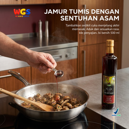 Star Village Red Wine Vinegar 500ml - Cuka Anggur Merah Italia untuk Salad Dressing & Marinasi