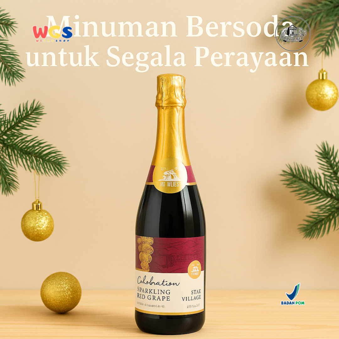 Star Village Sparkling Red Grape 750ml – Minuman Anggur Merah Non Alkohol untuk Momen Spesial
