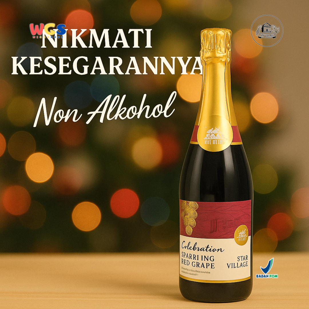 Star Village Sparkling Red Grape 750ml – Minuman Anggur Merah Non Alkohol untuk Momen Spesial
