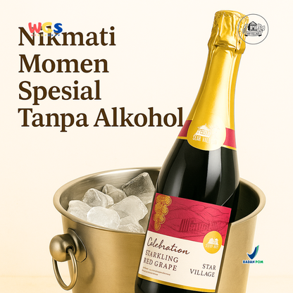 Star Village Sparkling Red Grape 750ml – Minuman Anggur Merah Non Alkohol untuk Momen Spesial