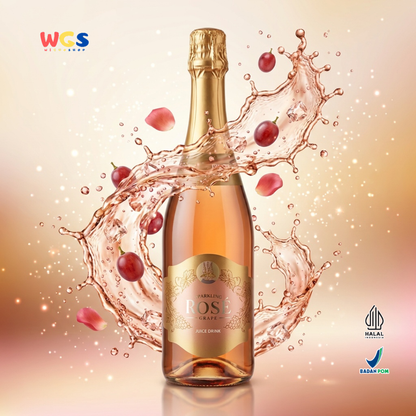 Star Village Sparkling Rose Grape 750ml - Jus Anggur Rose Soda Premium untuk Pesta