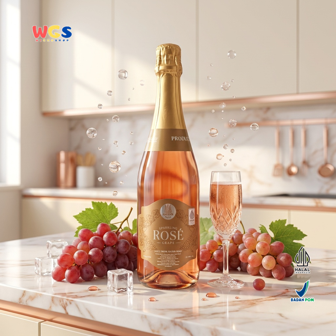 Star Village Sparkling Rose Grape 750ml - Jus Anggur Rose Soda Premium untuk Pesta